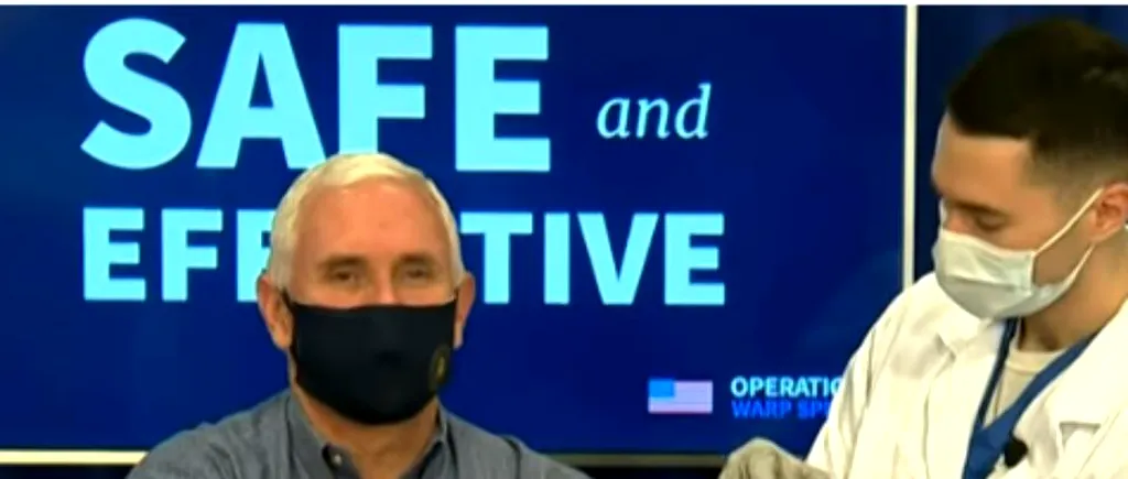 Vicepreședintele american Mike Pence s-a vaccinat în direct la TV împotriva Covid-19 (VIDEO)