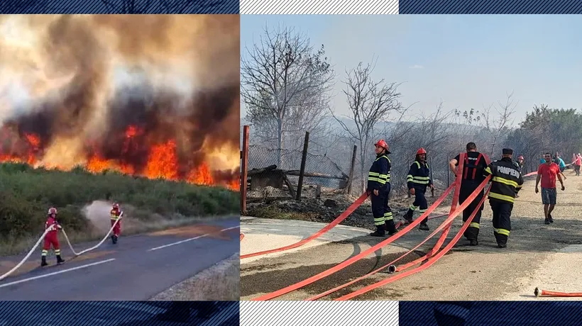 Incendiu DEVASTATOR în Maramureș. Trei localități înconjurate de flăcări. Mobilizare generală a pompierilor din Nord