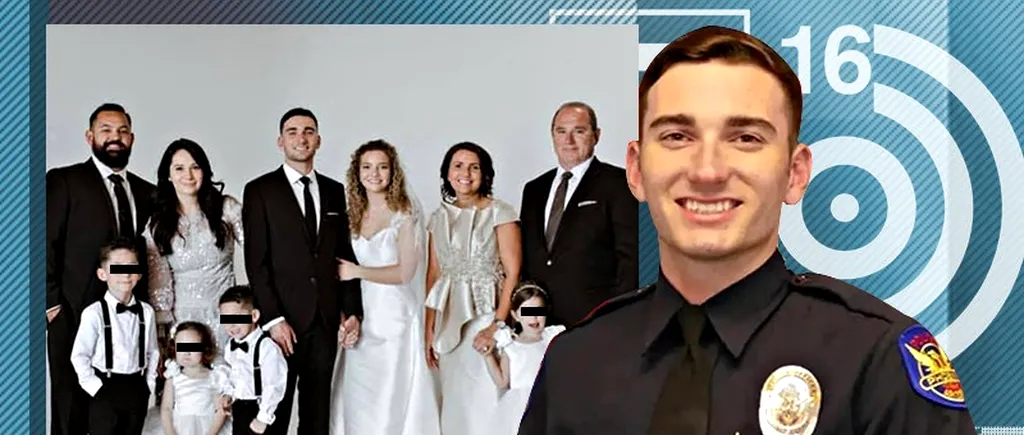 FOTO| Ce fericit era polițistul român Tyler Moldovan acum câteva luni, la nunta lui. „Gloanțele nu pot nimici nădejdea și nici frânge rugăciunea”