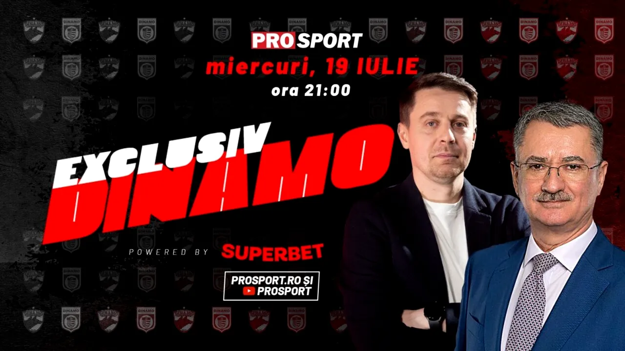 Eugen Voicu, prezent la ediția de miercuri a EXCLUSIV DINAMO! Acționarul majoritar al Red&White, în platou alături de Cătălin Mureșanu