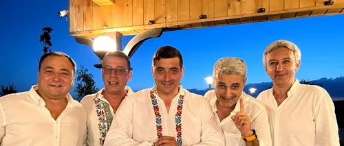Robert Turcescu, la nunta lui George Simion, alături de Victor Ciutacu, Mirel Palada și Dan Diaconescu. „Ne doare la bască”