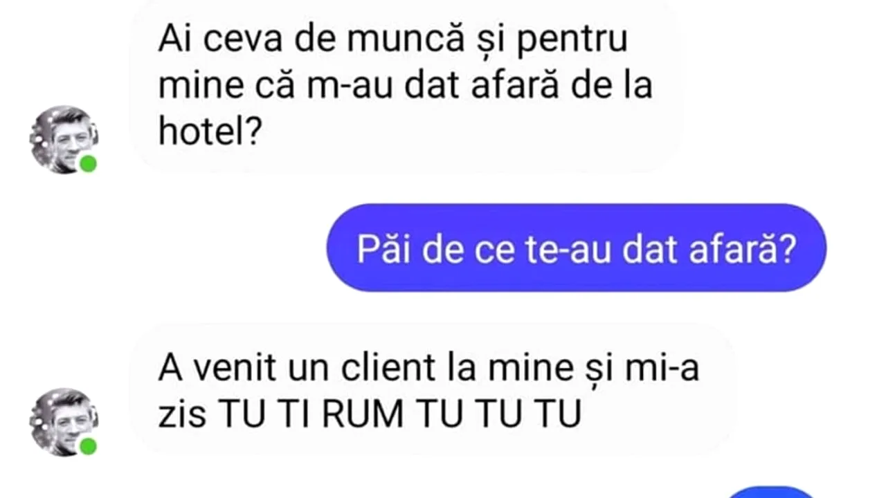 Bancul de joi | „M-au dat afară de la hotel”