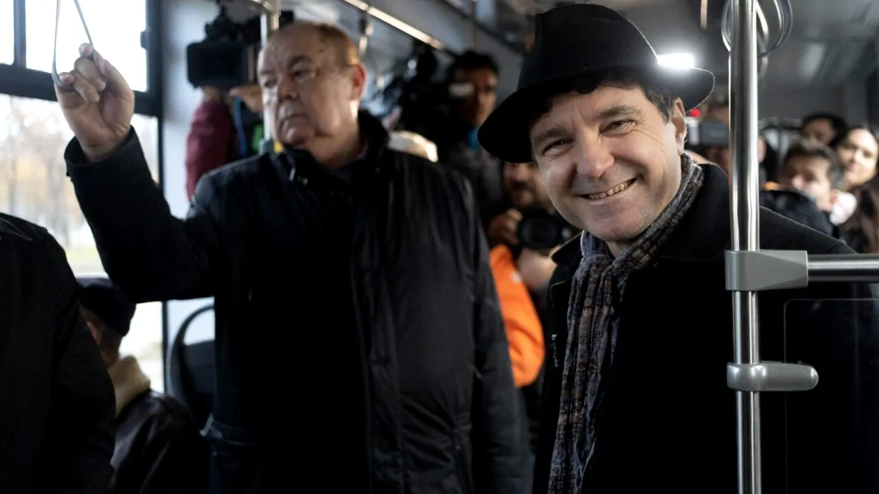 FOTO - Noile tramvaie de la Astra au fost puse în circulație sâmbătă. Nicușor Dan: Este un moment de bucurie pentru Bucureşti