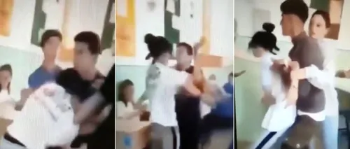 Bătaie între o fată şi un băiat, la un liceu din Tecuci. În timpul scandalului, colegii lor îşi făceau selfie-uri