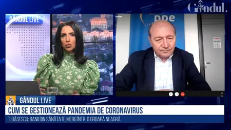 GÂNDUL LIVE. Traian Băsescu: Medicii spun că nu mai avem paturi la ATI. Este grav. Suntem într-o zonă de securitate națională