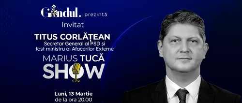 Marius Tucă Show începe luni, 13 martie, de la ora 20.00, LIVE pe gândul.ro