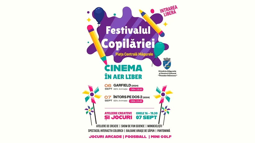 (P) La Măgurele, începe Festivalul Copilăriei/ Organizatorii anunță două zile de distracție pentru copii, părinți și bunici