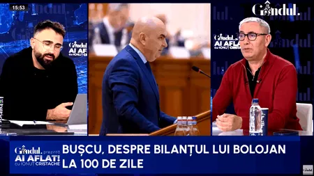 Bilanțul de 100 zile al lui Bolojan. Bușcu: „Oamenii sunt scopul, nu sunt instrumente. E aiurea să-ți propui să dai oameni afară, lipsă de UMANITATE”