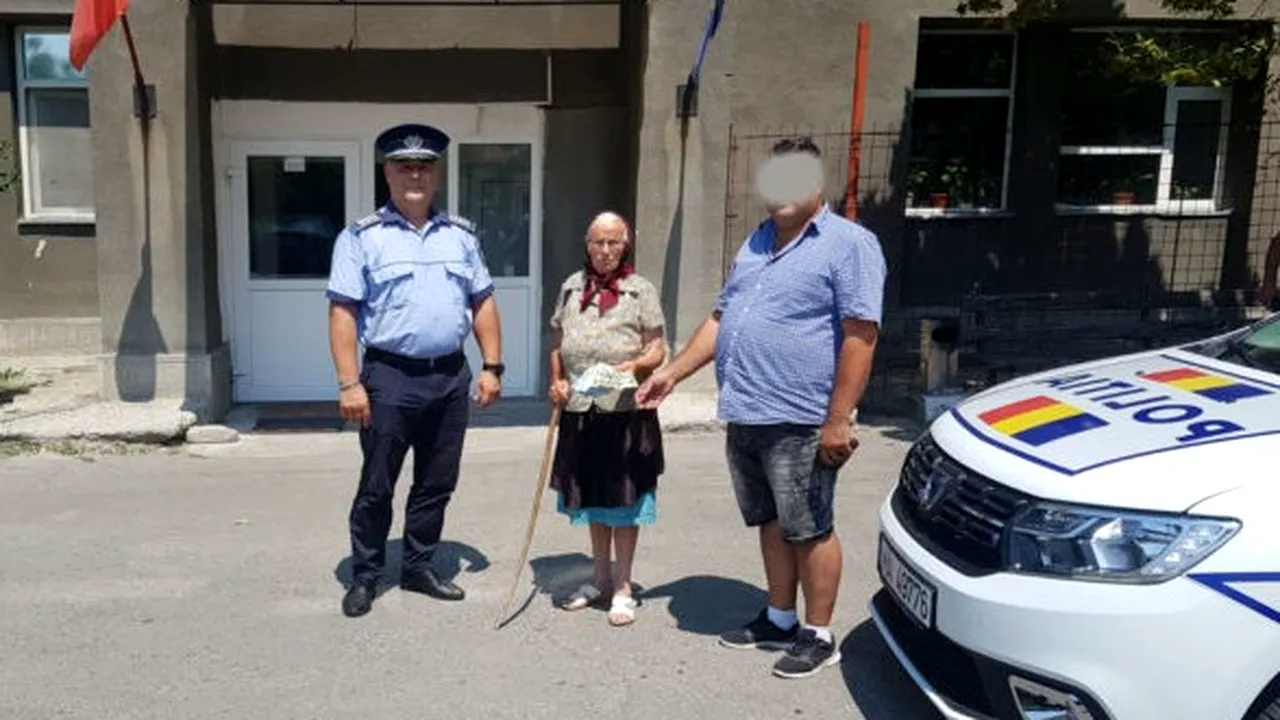 O bătrână de 83 de ani a mers la poliție după ce a găsit o sumă importantă de bani pe stradă