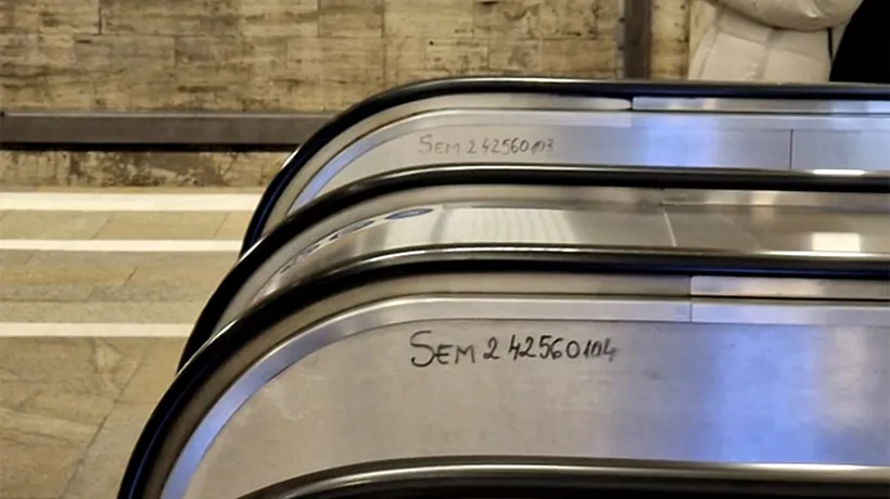Ce semnifică, de fapt, cifrele inscripționate cu markerul, pe lateralul metalic al scărilor rulante din gurile de metrou din București