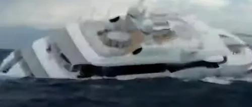 VIDEO | Un iaht de lux s-a scufundat în Italia. Cinci membri ai echipajului, salvați de o navă de patrulare românească