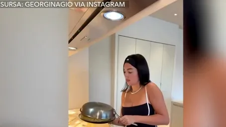 Un videoclip cu iubita lui Cristiano Ronaldo a ajuns VIRAL. Ea s-a filmat in timp ce prepara omletă spaniolă