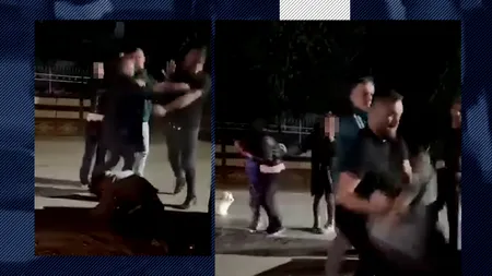 Imagini care vă pot afecta! Un bărbat și o femeie au fost snopiți în bătaie de un bărbat în Titu, Dâmbovița