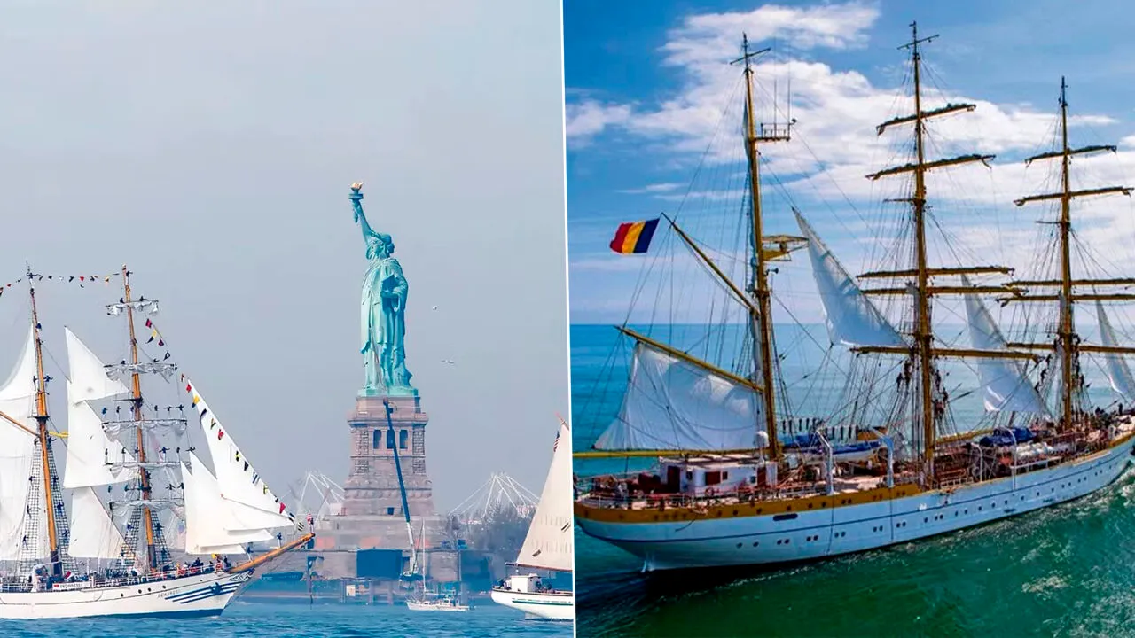 New York organizează cea mai mare paradă de nave militare istorice din lume. La eveniment participă și faimoasa navă-școală a României, bricul Mircea