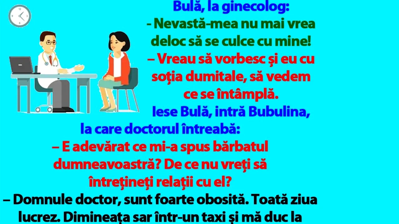 BANC | Bulă, la ginecolog: 