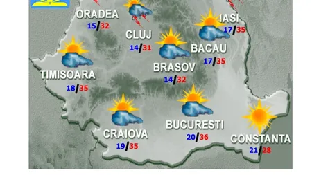 Cum va fi vremea în weekend. Prognoza meteo pentru vineri, sâmbătă şi duminică