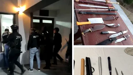 DESCINDERI în forță la 23 de adrese din Țăndărei. Zeci de mandate de arestare și aducere, puse în aplicare. S-au găsit zeci de arme albe la suspecți