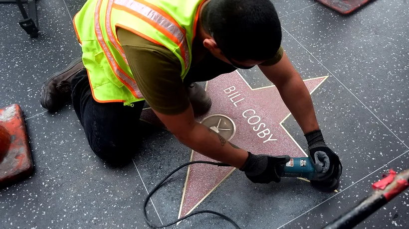 Steaua actorului Bill Cosby de pe Hollywood Walk of Fame a fost vandalizată. Ce mesaj a fost scris