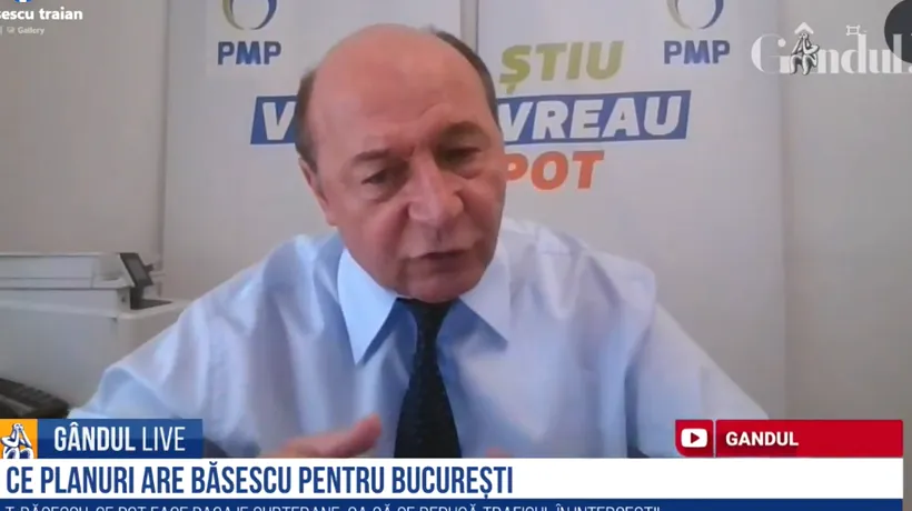 Gândul LIVE. Traian Băsescu: „Nicușor Dan și Gabriela Firea nu au nimic în cap / Amândoi au învățat un singur lucru în politică: fuga / Cumperi, dar mai și fă ceva, frate!”