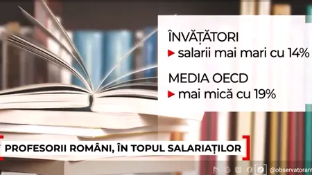 Salariile profesorilor din România, mult mai ridicate decât ale altor dascăli europeni. Ce indică un raport al OCDE