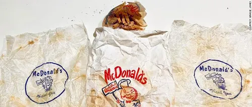 Un cuplu din Statele Unite a descoperit o pungă de cartofi prăjiți de la McDonald's din anii '50 în timp ce își renova casa. În ce stare se aflau cartofii