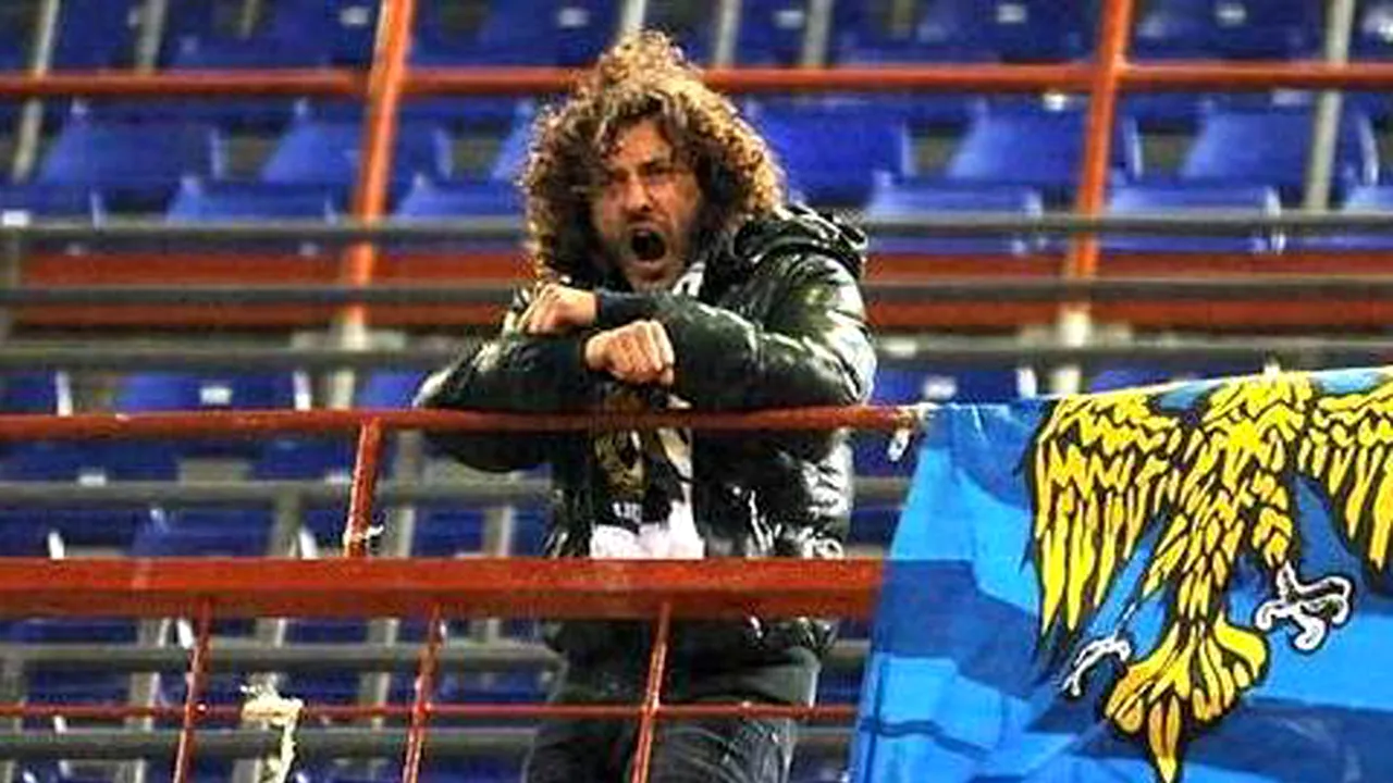 Fanul singuratic care a impresionat Italia