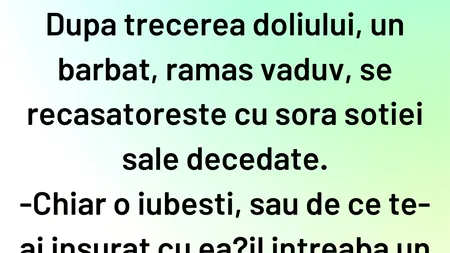 Bancul de duminică | Cumnata și doliul