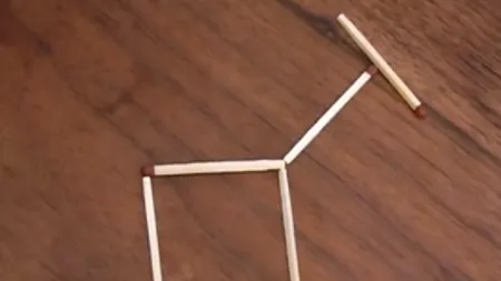 TEST. Mută un singur băț de chibrit pentru ca acest 