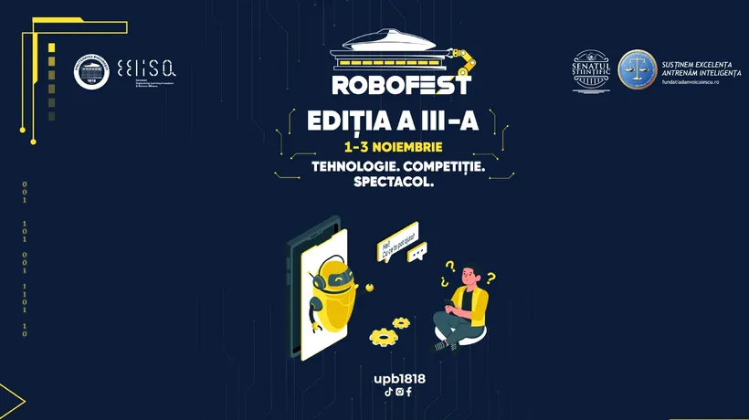 Cel mai mare festival european de TEHNOLOGIE la București. Roboți din filme SF se reunesc pentru trei zile la ROBOFEST 