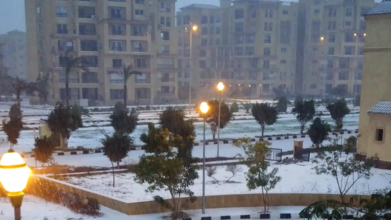 Nordul Egiptului, acoperit de zăpadă
