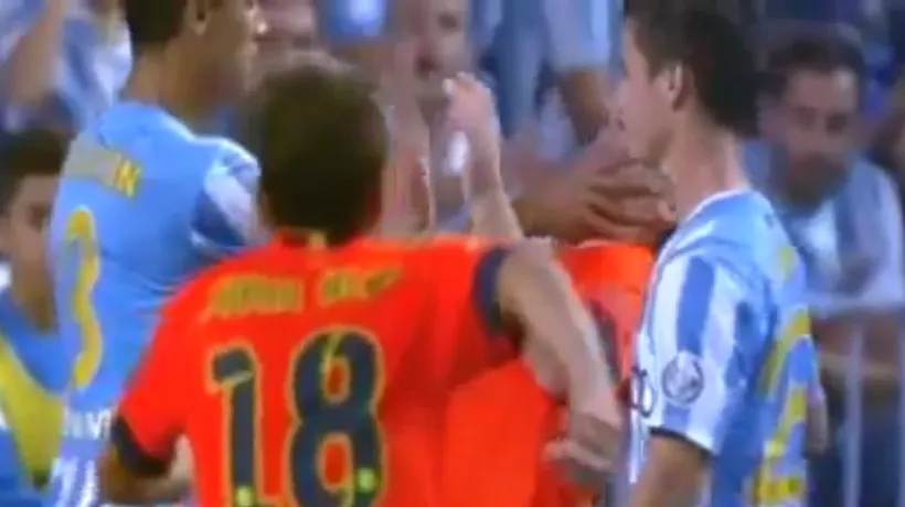 Messi a fost agresat de Weligton, după ce l-ar fi jignit pe jucătorul echipei Malaga