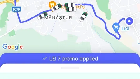 Ireal! Câți lei a plătit un bărbat din Cluj-Napoca pentru o cursă Bolt de 7 kilometri