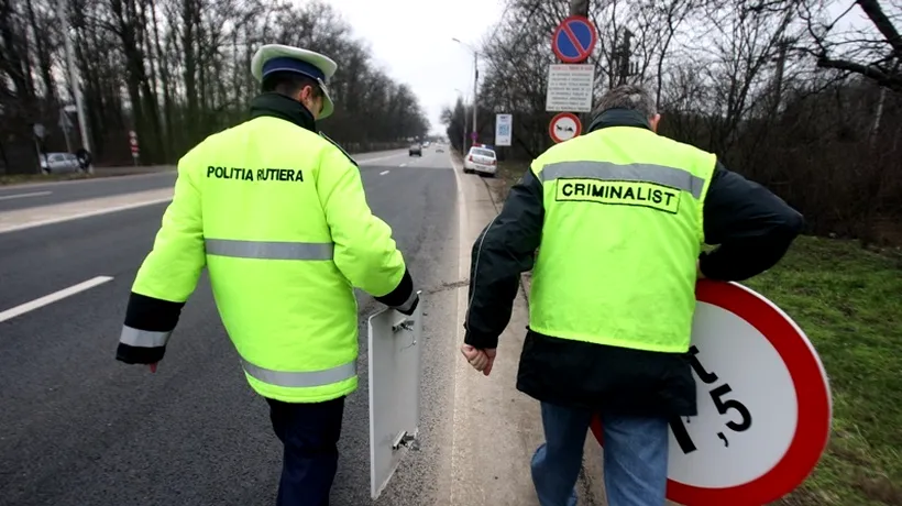 Frați cercetați pentru furtul a 42 de indicatoare rutiere de pe drumul Brașov-Poiană