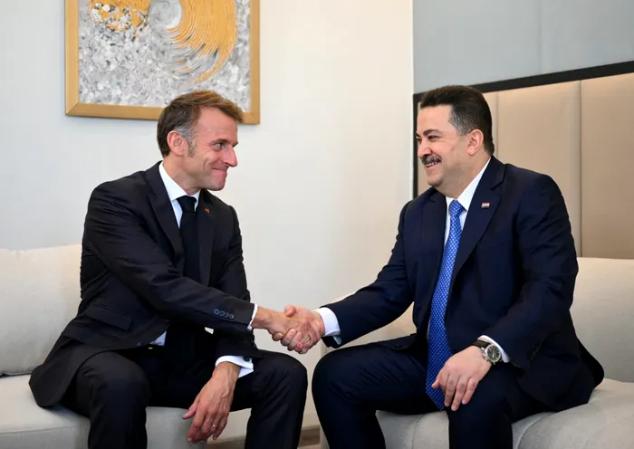 Întâlnirea dintre președintele francez Emmanuel Macron și premierul irakian Mohammed Shia al-Sudani 