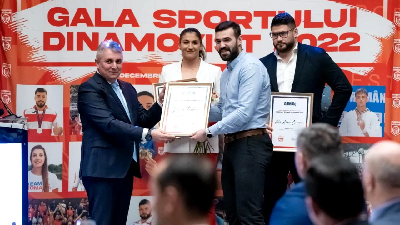 FOTO | Ministrul de Interne i-a premiat pe dinamoviști, în cadrul unei Gale a Laureaților Clubului: „Recorduri mondiale doborâte! Ambiție! Disciplină! Performanță!”