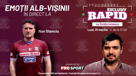 Legendarul Nae Stanciu este invitatul special de astăzi la 