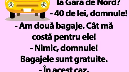 BANC | Bulă îl întreabă pe taximetrist: 