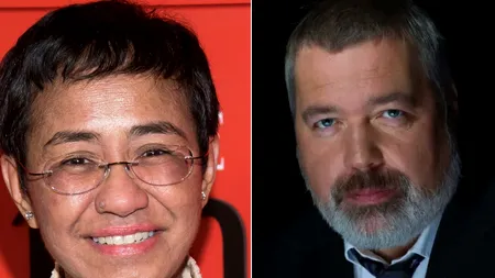 VIDEO | Premiul Nobel pentru Pace 2021. Jurnaliștii Maria Ressa și Dmitry Muratov, recompensați pentru ”lupta lor curajoasă în favoarea libertăţii de expresie”