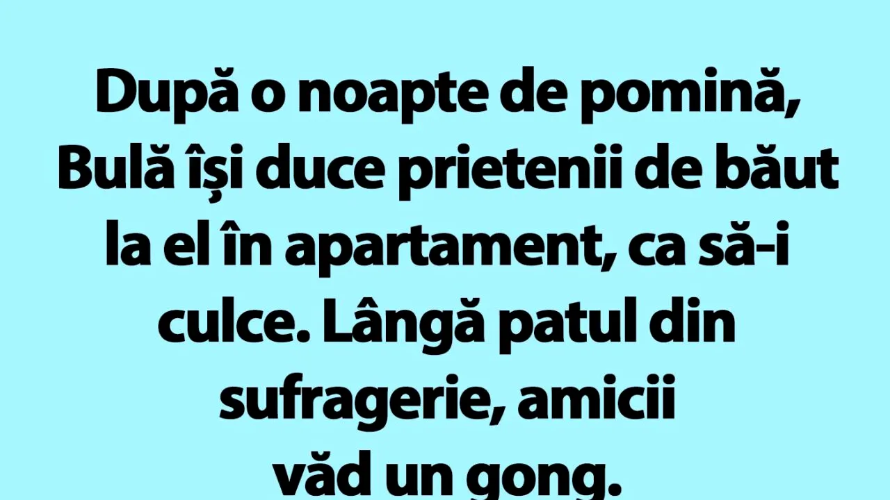 BANC | Bulă și prietenii de băut