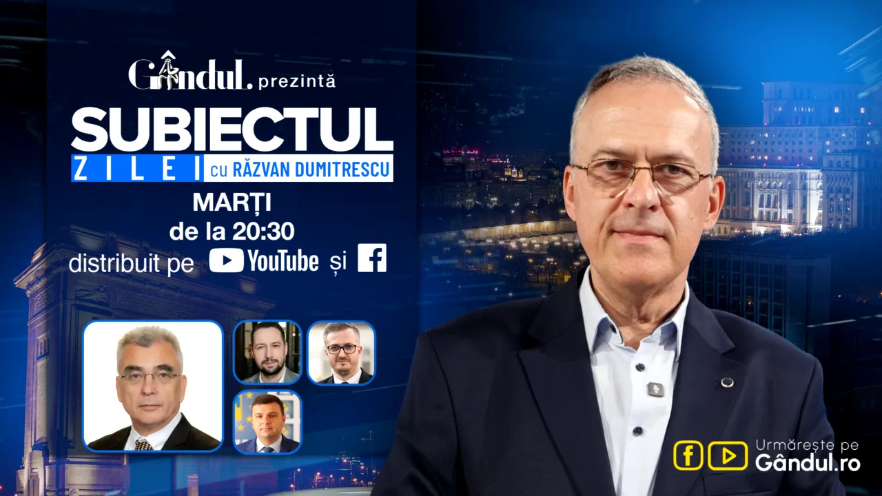 „Subiectul Zilei cu Răzvan Dumitrescu” începe marți, 01 septembrie, de la ora 20:30, live pe Gândul. În exclusivitate, Petrișor Peiu, dezvăluiri despre noul guvern