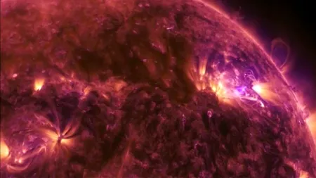 Imagini spectaculoase difuzate de NASA din timpul unei erupții solare