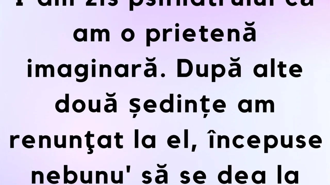 BANCUL ZILEI | Psihiatrul și iubita imaginară