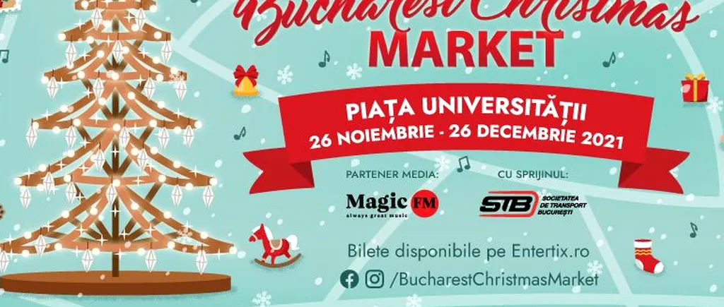Târgul de Crăciun Bucureşti se deschide în 26 noiembrie, în Piaţa Universităţii, pe baza certificatului verde