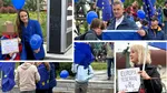 🚨 Țoiu, Barna și Ceaușescu prezenți la marșul pro-european. Peste 100 de persoane s-au strâns în fața Teatrului Național București