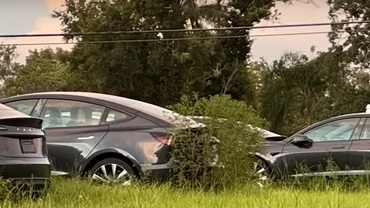 MISTERUL mașinilor Tesla, fabricate anul acesta și abandonate pe un câmp din Florida. Părerile sunt împărțite