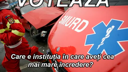 SONDAJ. Care este instituția în care aveți cea mai mare încredere?