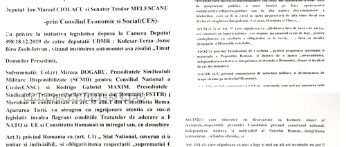 Două organizații sindicale cer blocarea inițiativei privind statutul de autonomie a Ținutului Secuiesc. SCMD și FSTFR: „Încalcă flagrant condițiile Tratatelor de aderare a României la NATO și UE și Constituția României!