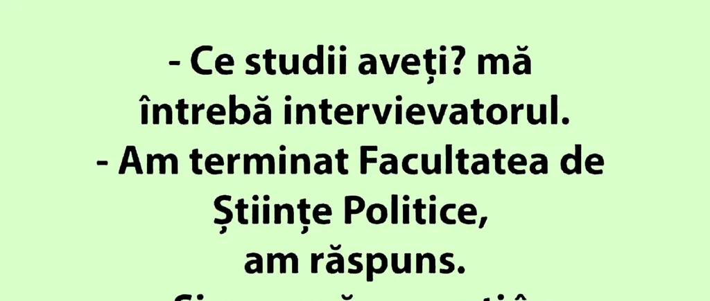 Bancul de marți | Ce studii aveți?