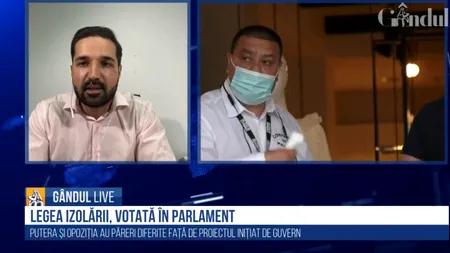 GÂNDUL LIVE. Tudor Ionescu, ALDE: „Forma legii nu e una care respectă decizia CCR” / „Existența virusului este incontestabilă, dar trebui respectat cadrul constituțional”