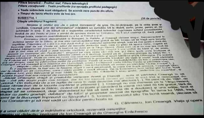 Bacalaureat 2023. Subiectele la Limba română de la BAC 2023 / Foto: Știrile Pro Tv